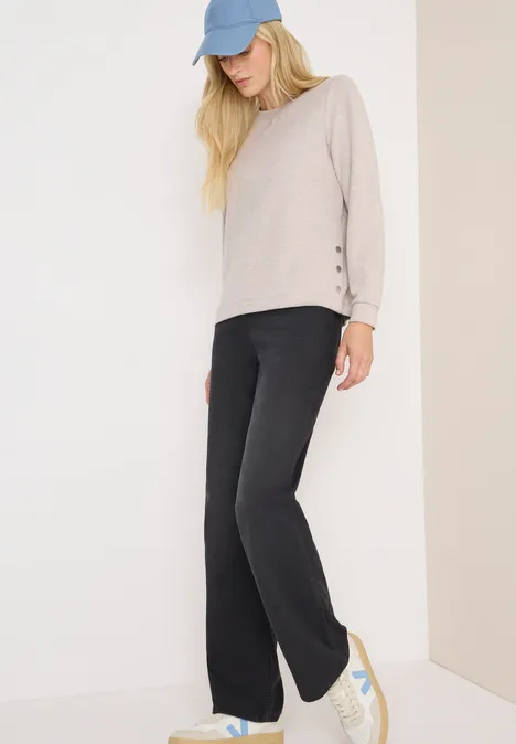 Melange Shirt mit Knöpfen toffee cream melange