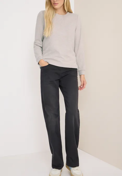 Melange Shirt mit Knöpfen toffee cream melange