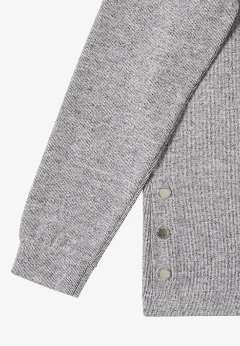 Melange Shirt mit Knöpfen urban dark blue melange