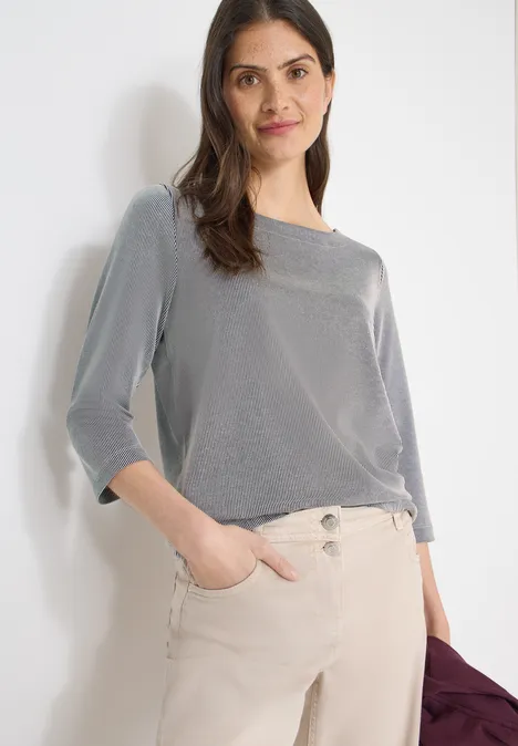 Gestreiftes Shirt universal blue