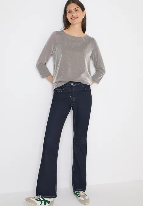 Gestreiftes Shirt macchiato brown