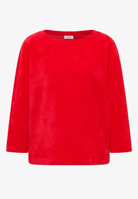 Cordshirt fiery red