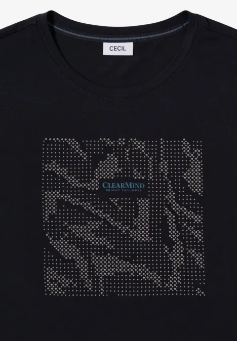 Shirt mit Schmucksteinen urban dark blue