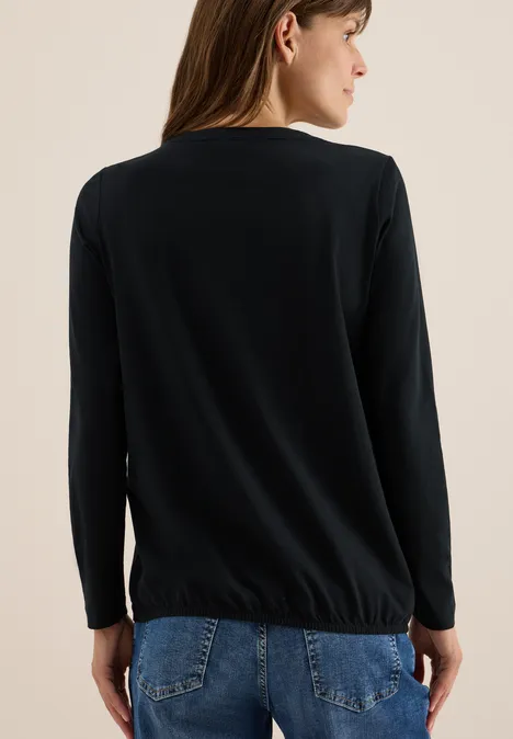 Shirt im Tunika-Look Black
