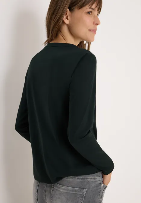 Shirt im Tunika-Look ink green