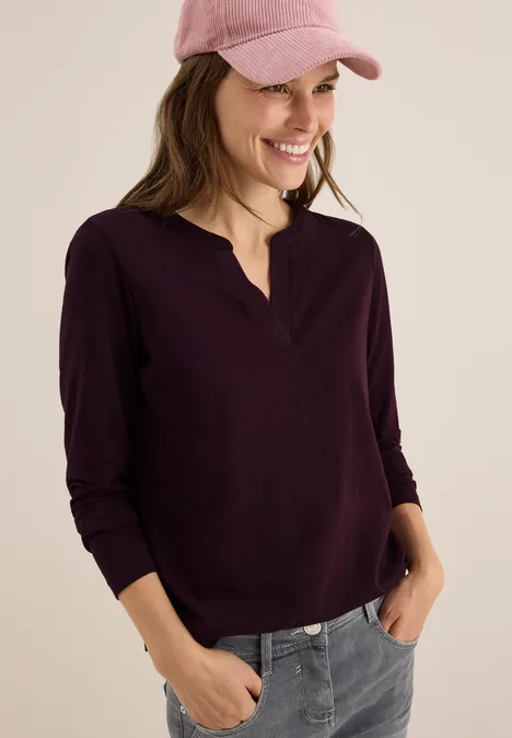 Shirt im Tunika-Look eggplant red