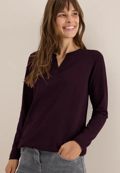 Shirt im Tunika-Look eggplant red