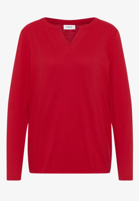Shirt im Tunika-Look fiery red