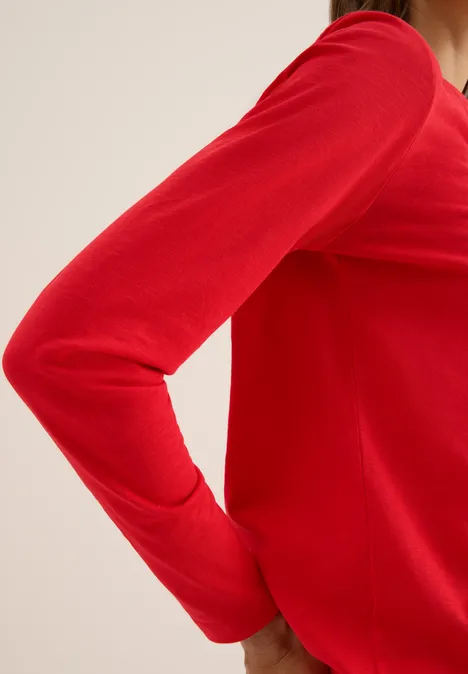 Shirt im Tunika-Look fiery red