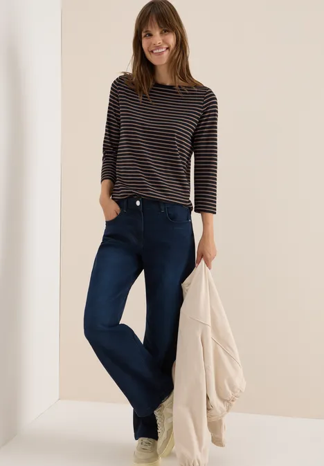 Gestreiftes Shirt urban dark blue cocoa taupe