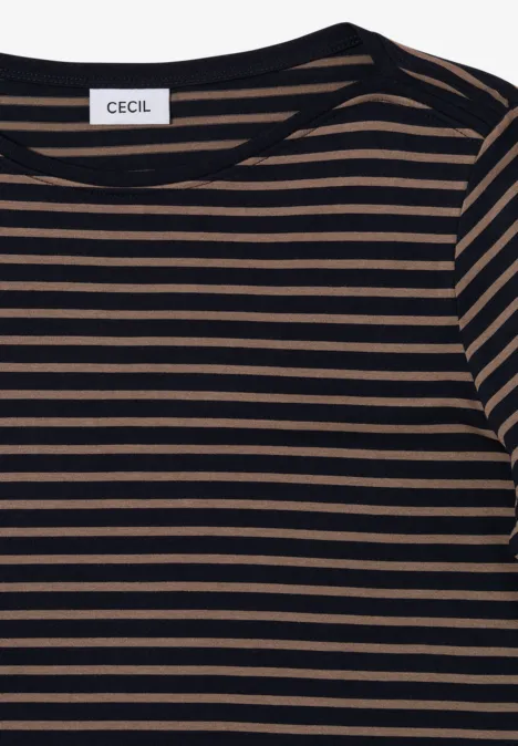 Gestreiftes Shirt urban dark blue cocoa taupe