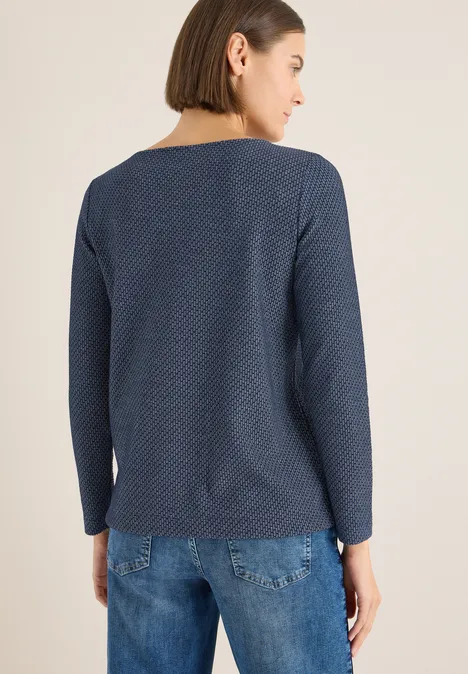 Pull structuré two-tone urban dark blue