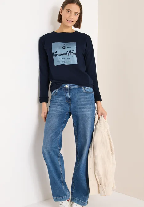 T-shirt avec imprimé satin urban dark blue
