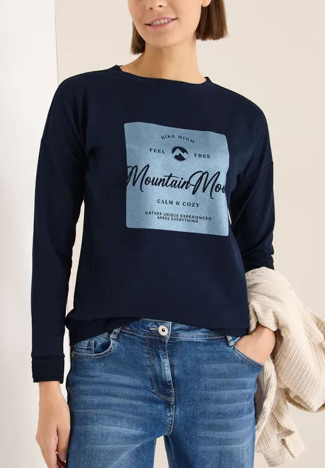T-shirt avec imprimé satin urban dark blue