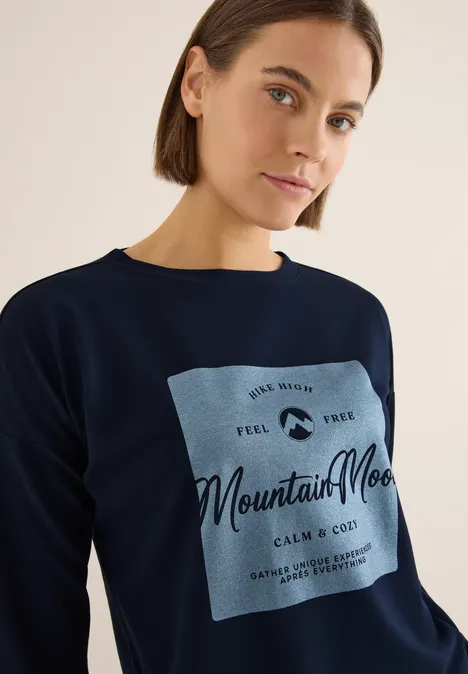 T-shirt avec imprimé satin urban dark blue
