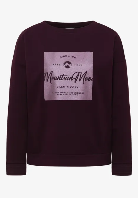 T-shirt avec imprimé satin eggplant red