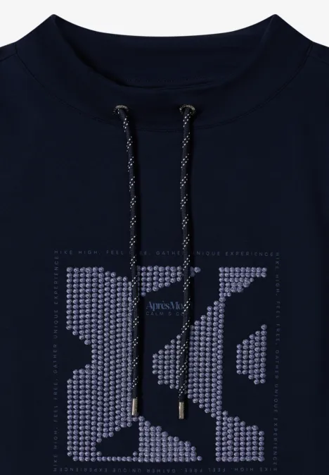 T-shirt avec artwork urban dark blue