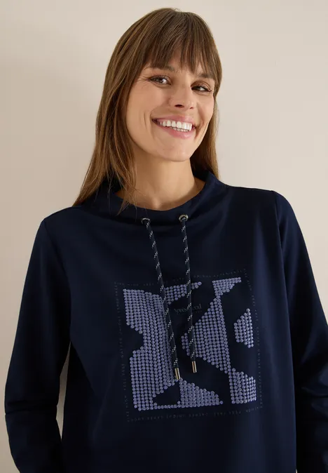 T-shirt avec artwork urban dark blue