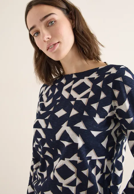 Shirt mit U-Boot-Ausschnitt urban dark blue