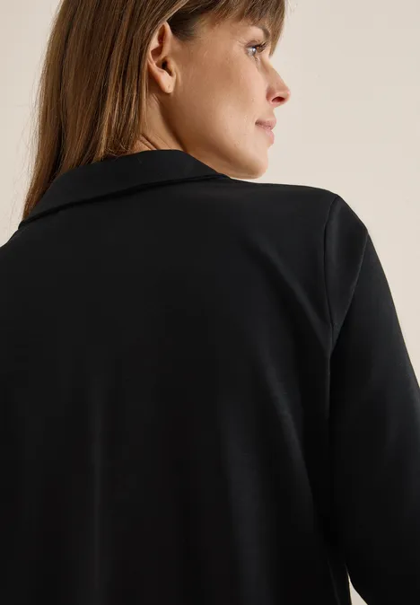Shirt im Blusen-Look Black