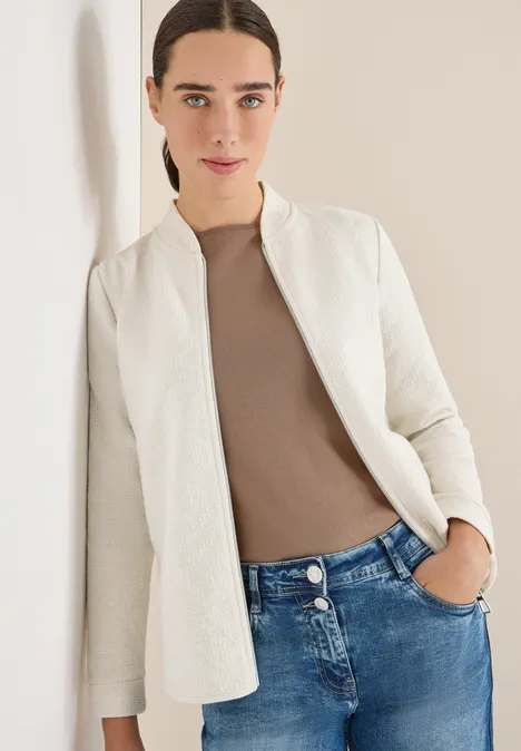 Strukturjacke light greige