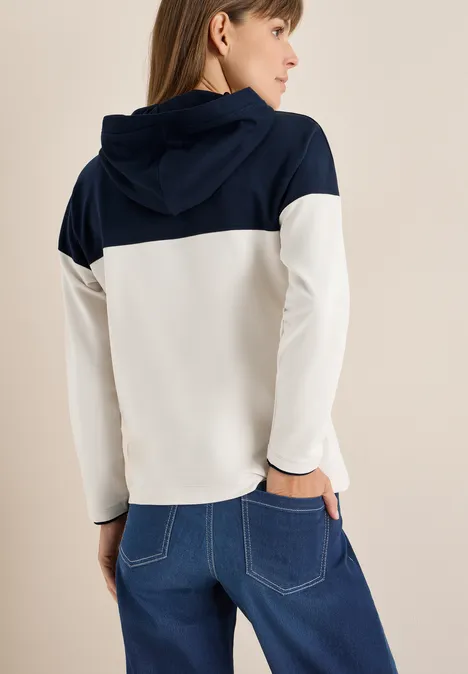 Kleurblok Hoodie urban dark blue