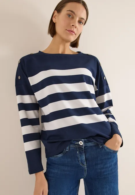 Shirt mit Knopfdetail urban dark blue