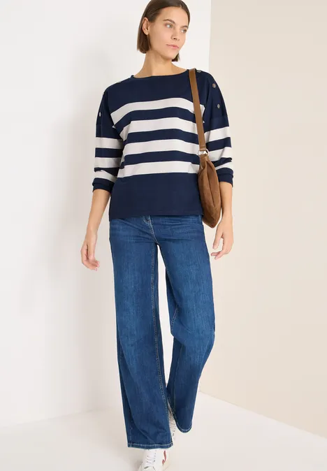 Shirt mit Knopfdetail urban dark blue