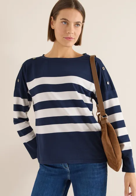 Shirt mit Knopfdetail urban dark blue