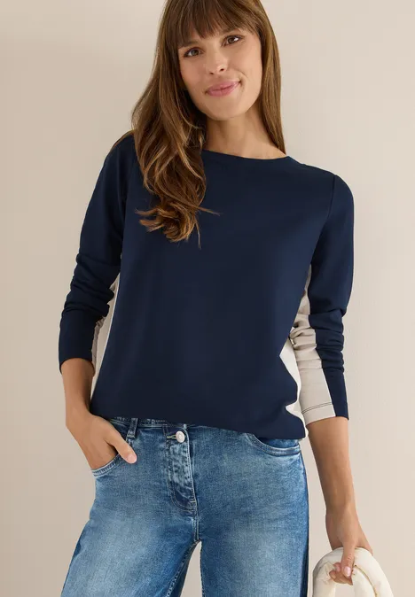 Kleurblok Shirt urban dark blue