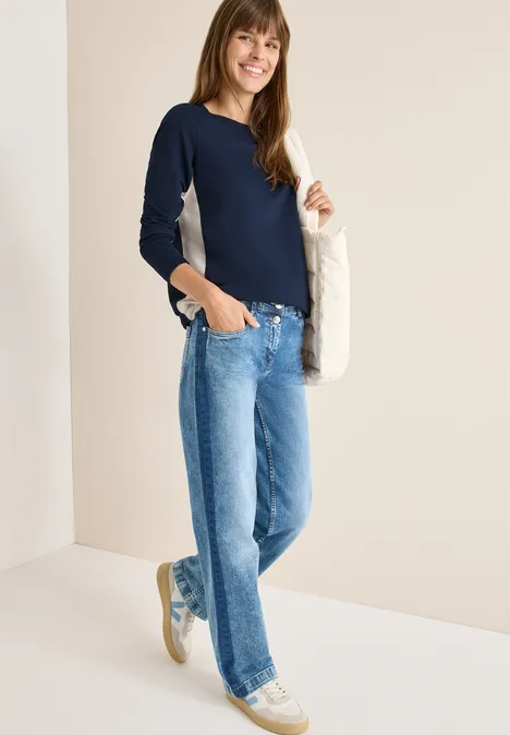 Kleurblok Shirt urban dark blue