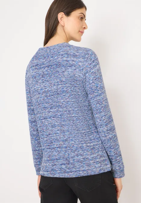 Softes Melange Ripp-Shirt urban dark blue melange