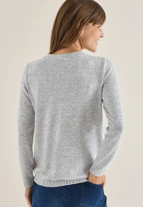 Herringbone Jacquard Shirt urban dark blue
