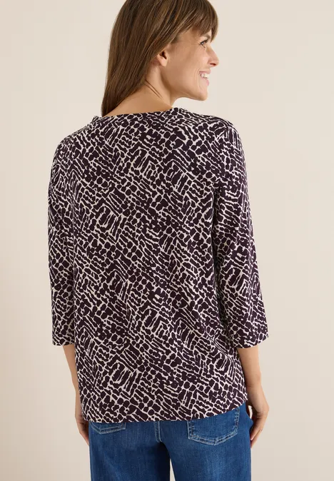 Shirt mit Minimal Print eggplant red
