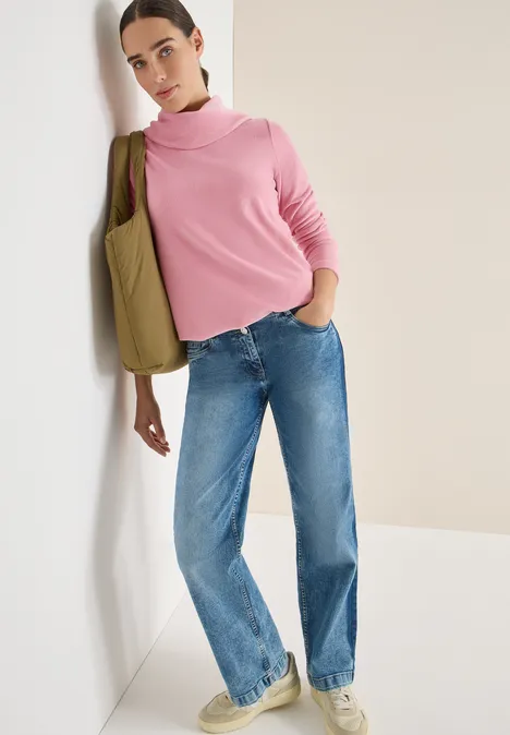 Corduroy shirt met grote kraag null