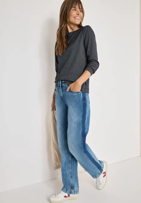 Shirt mit feinen Streifen urban dark blue