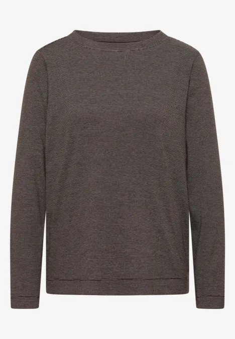 Shirt mit feinen Streifen tartufo brown