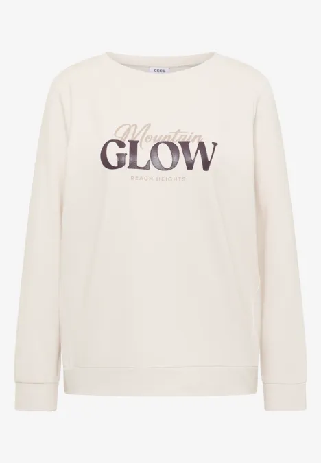 Shirt mit Wording light greige