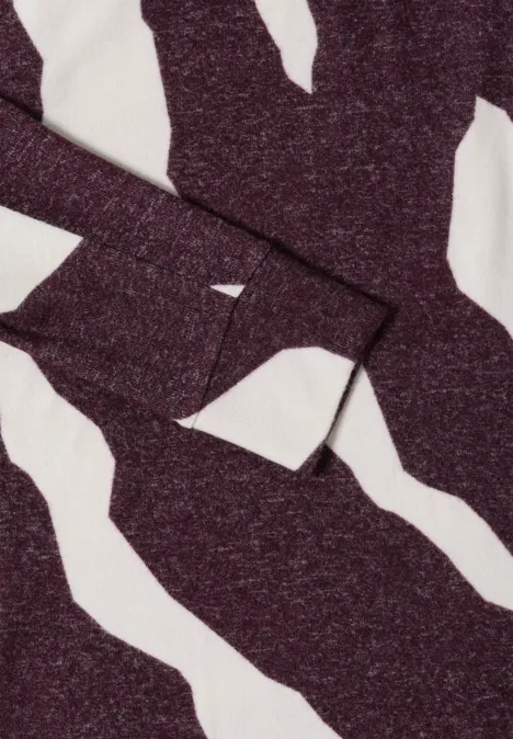 Kuscheliges Shirt mit Muster eggplant red melange