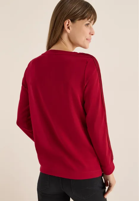 Shirt met gallonstrepen beaujolais red