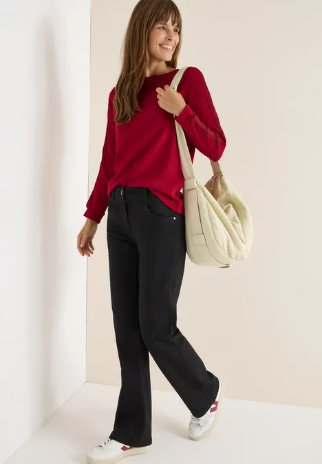 Shirt met gallonstrepen beaujolais red
