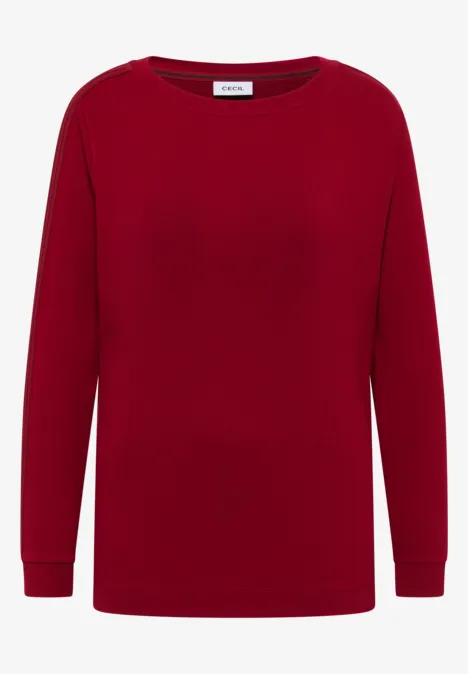 Shirt met gallonstrepen beaujolais red