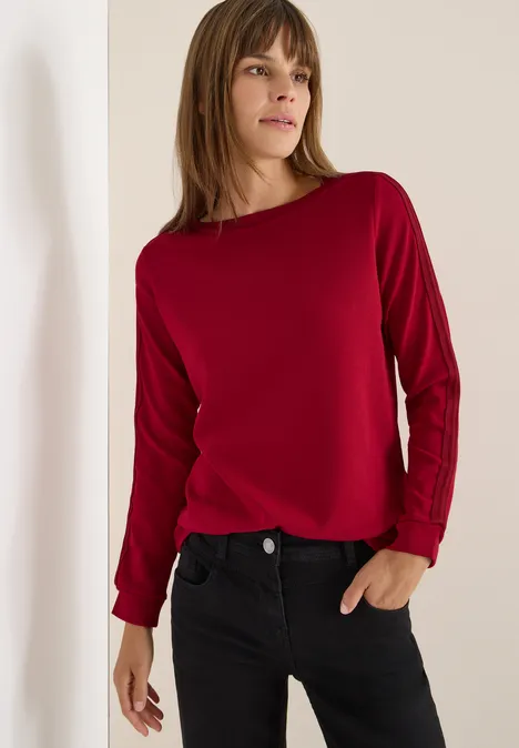 Shirt met gallonstrepen beaujolais red