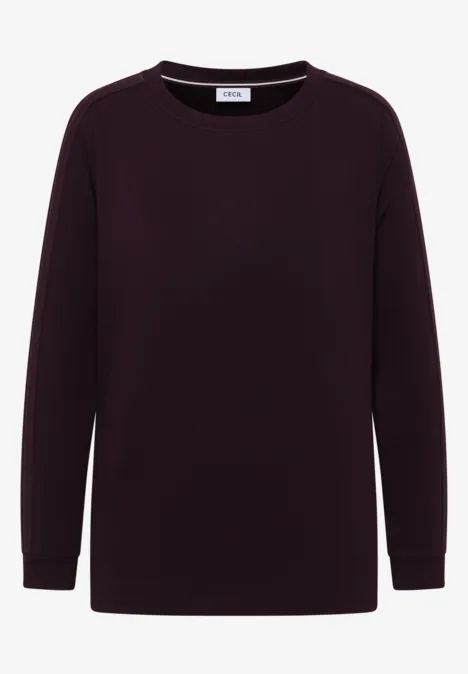 Shirt met gallonstrepen eggplant red