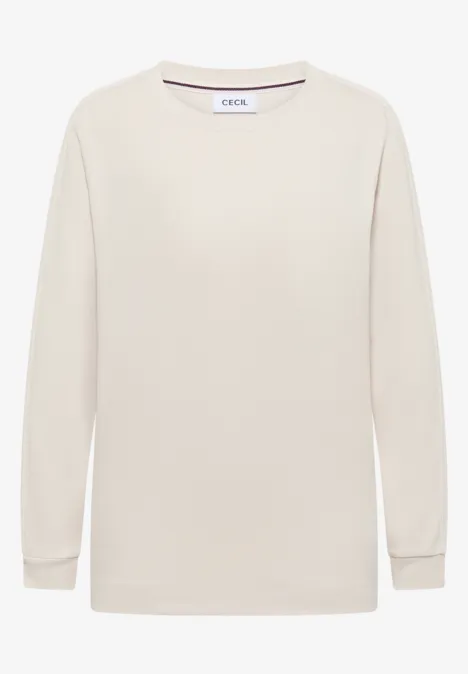 Shirt met gallonstrepen light greige