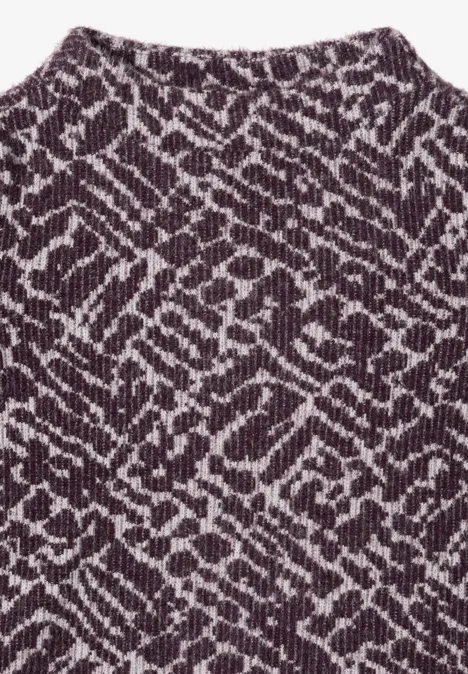 Federgarn Jacquard Shirt eggplant red