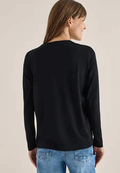 Shirt im Tunika-Look Black