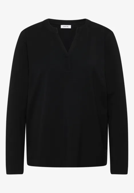 Shirt im Tunika-Look Black