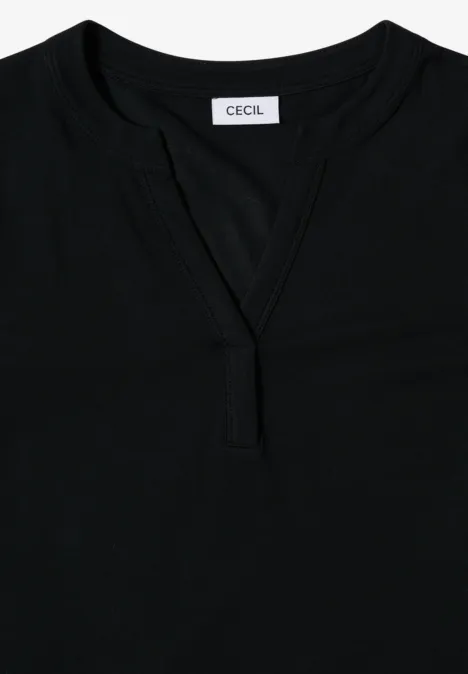 Shirt im Tunika-Look Black
