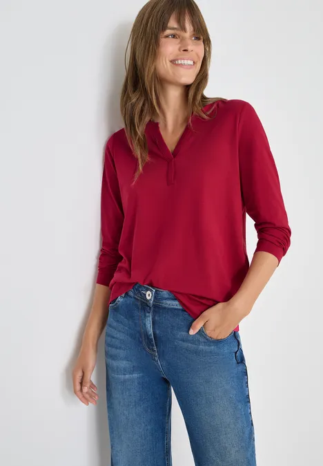T-shirt au look tunique beaujolais red